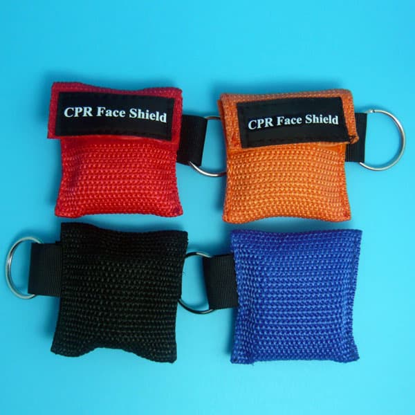 Disposable keychain cpr mask one way valve